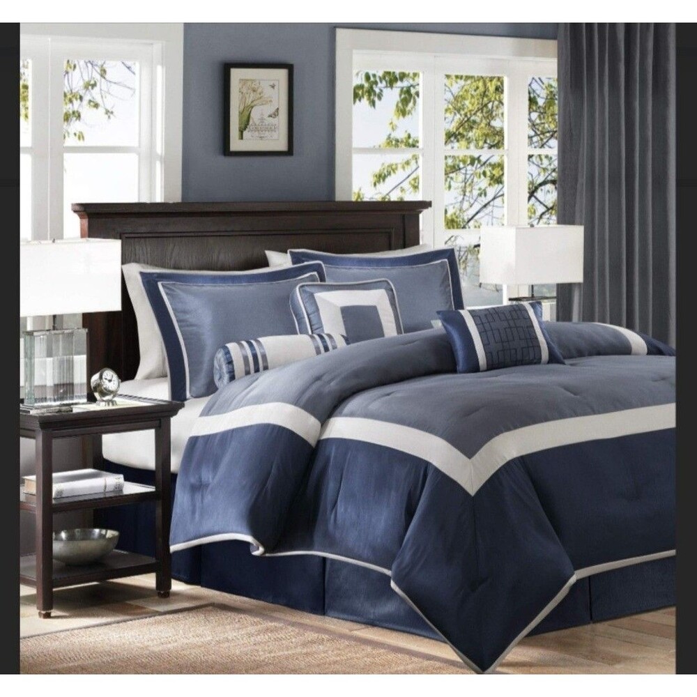 Madison Park 7 Pieces Comforter Set-Deluxe Hotel Collection Luxury Bedding